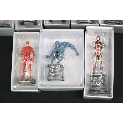 1457 - 55 Boxed Eaglemoss Marvel  metal figures, all variants, to include Daredevil, Guardians of the Galax... 