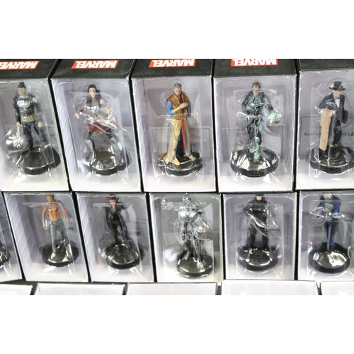 1457 - 55 Boxed Eaglemoss Marvel  metal figures, all variants, to include Daredevil, Guardians of the Galax... 