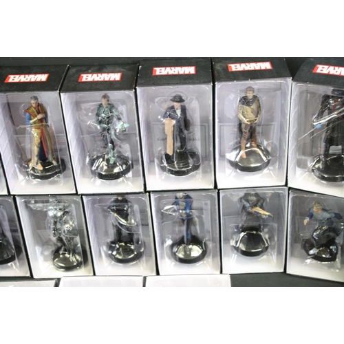 1457 - 55 Boxed Eaglemoss Marvel  metal figures, all variants, to include Daredevil, Guardians of the Galax... 