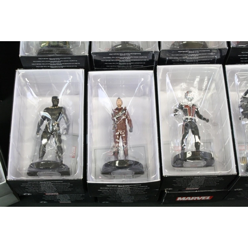 1457 - 55 Boxed Eaglemoss Marvel  metal figures, all variants, to include Daredevil, Guardians of the Galax... 