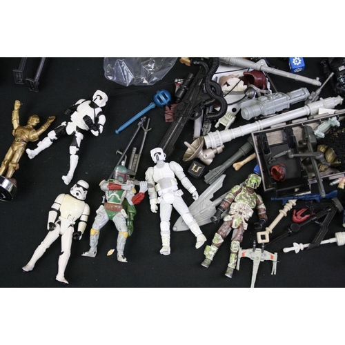 1458 - Star Wars - Collection of Star Wars figures to include 21 x carded Hasbro/Kenner figures (Luke Skywa... 