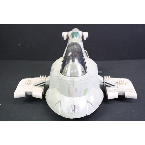 1477 - Star Wars - Three Original play worn Star Wars Vehicles to include Slave I (missing ramp), B-Wing, &... 