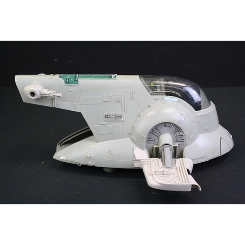 1477 - Star Wars - Three Original play worn Star Wars Vehicles to include Slave I (missing ramp), B-Wing, &... 