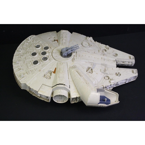 1477 - Star Wars - Three Original play worn Star Wars Vehicles to include Slave I (missing ramp), B-Wing, &... 