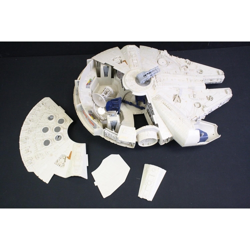 1477 - Star Wars - Three Original play worn Star Wars Vehicles to include Slave I (missing ramp), B-Wing, &... 