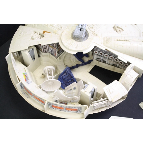 1477 - Star Wars - Three Original play worn Star Wars Vehicles to include Slave I (missing ramp), B-Wing, &... 