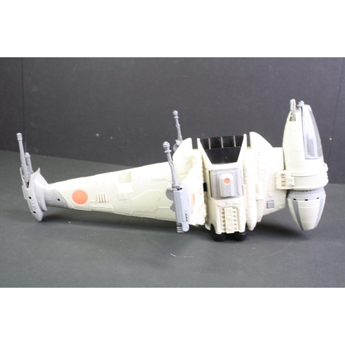 1477 - Star Wars - Three Original play worn Star Wars Vehicles to include Slave I (missing ramp), B-Wing, &... 