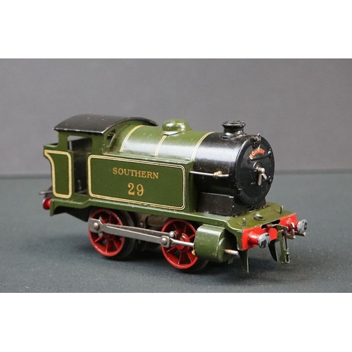 228A - Boxed Hornby O gauge L456 No 1 Southern 29 Tank Locomotive with key, minimal play wear, vg overall, ... 