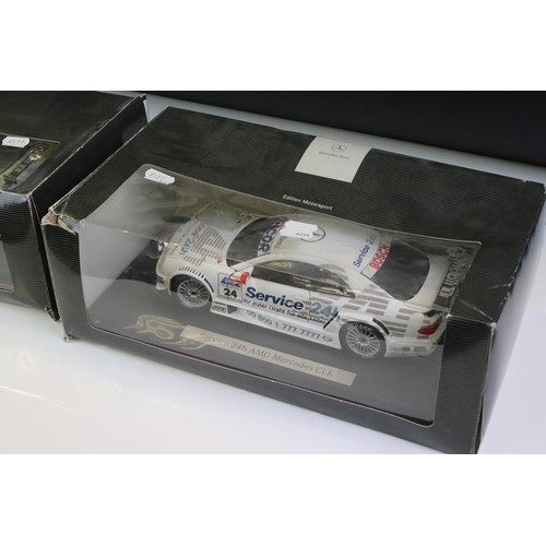 1144 - Two Boxed Mercedes-Benz Edition Motorsport 1/18 scale diecast models to include Service 24h AMG Merc... 