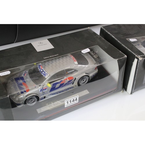 1144 - Two Boxed Mercedes-Benz Edition Motorsport 1/18 scale diecast models to include Service 24h AMG Merc... 