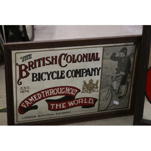 559 - Two Replica Advertising Mirrors ' You're country needs you ' and ' The British Colonial Bicycle Comp... 