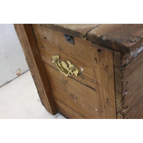 570 - Late 19th / Early 20th century Waxed Pine Box, 70cm wide x 41cm high