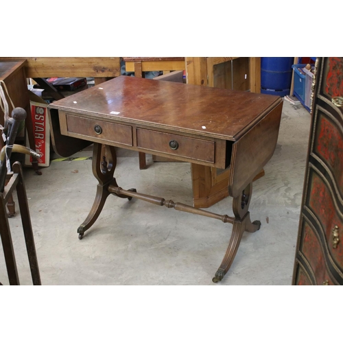 638 - Reproduction Regency Sofa Table, 147cm long x 73cm high