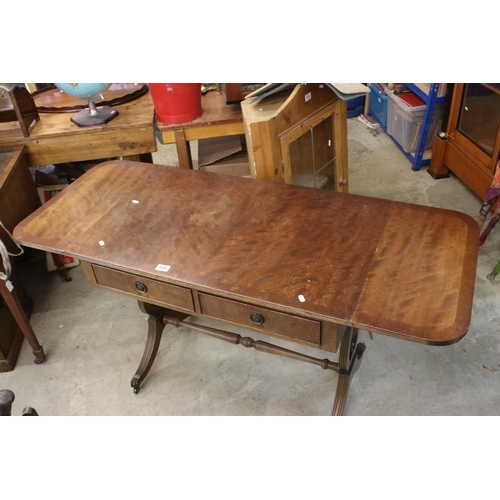 638 - Reproduction Regency Sofa Table, 147cm long x 73cm high