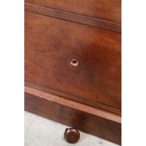 642 - Victorian Mahogany Chest of Two Short over Three Long Drawers, raised on a plinth base, 120cm long x... 