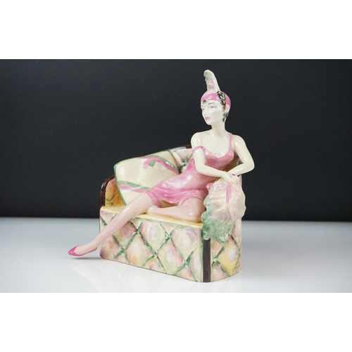 17 - Two Kevin Francis ltd edn Art Deco style porcelain figures to include ' La Femme Fatal ' and ' Evang... 