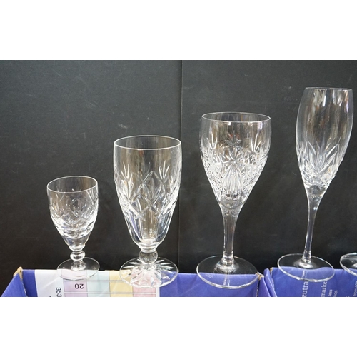 25 - Collection of over 60 pieces of cut glassware to include Webb, Edinburgh Crystal, Royal Doulton, etc... 