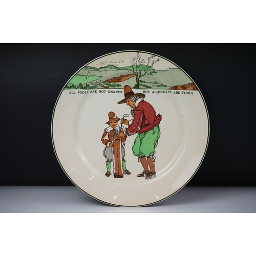 47 - Royal Doulton Golfing Series Ware jug and plate, the jug depicting two golfers with motto ' To Laugh... 