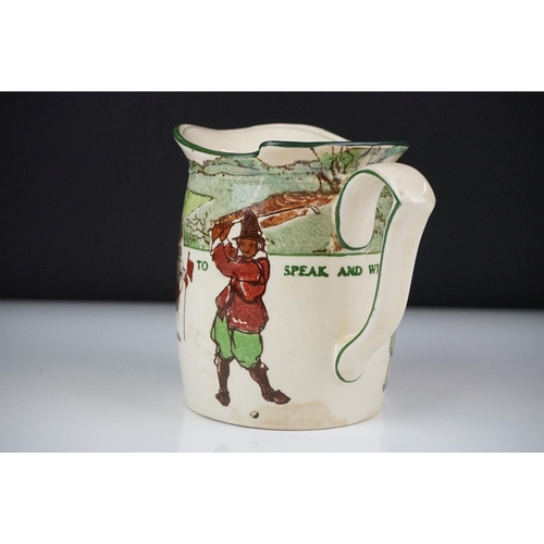 47 - Royal Doulton Golfing Series Ware jug and plate, the jug depicting two golfers with motto ' To Laugh... 