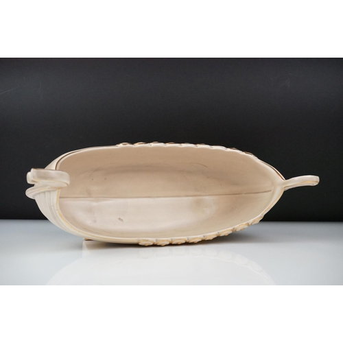 5 - Clarice Cliff Flower Bowl modelled as a Viking Boat with flower frog to interior, 39.5cm long