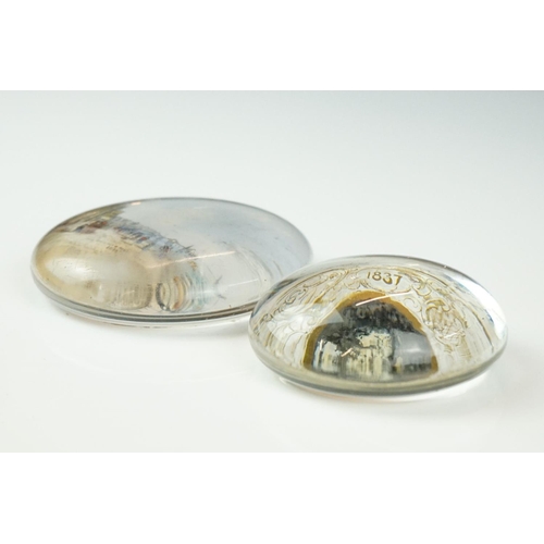 65 - Two 19th Century glass paperweights to include a Queen Victoria Diamond Jubilee paperweight, approx ... 