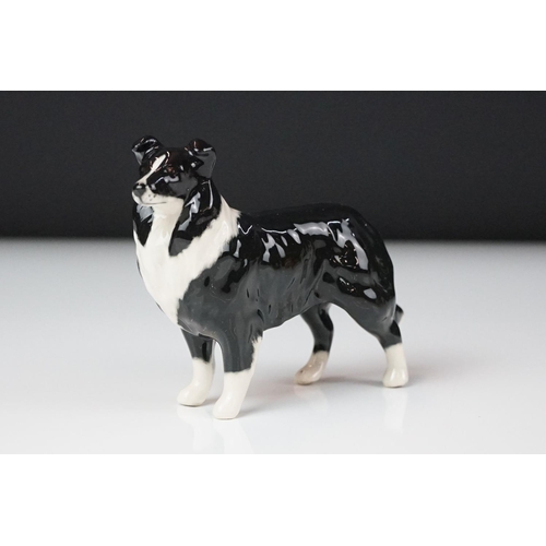 67 - Six Beswick porcelain dog figures, to include a Sheepdog, Scottie, Pug, Corgi, Cocker Spaniel and a ... 