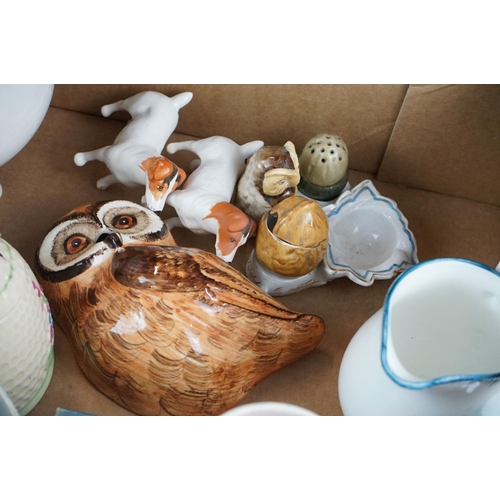 72 - Collection of mixed ceramics to include TG Green Cornish Ware (butter dish and 2 rice storage jars -... 