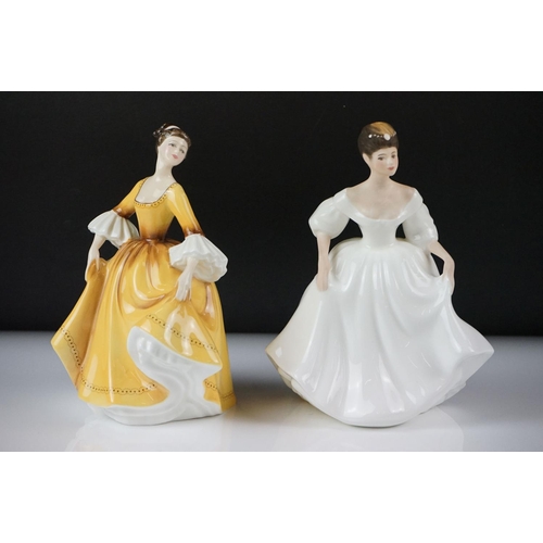 79 - Eight Royal Doulton porcelain lady figures to include HN 2477 Denise, HN 3354 Yours Forever, HN 2807... 