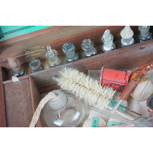 149 - Late 19th Century mahogany Statham's Students' Chemical Laboratory by by W E Statham, Operative Chem... 