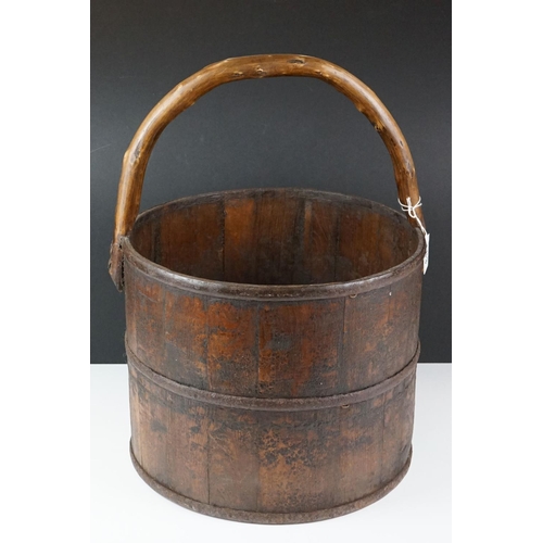 183 - Vintage wooden bucket