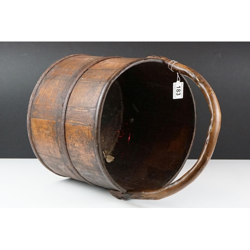 183 - Vintage wooden bucket