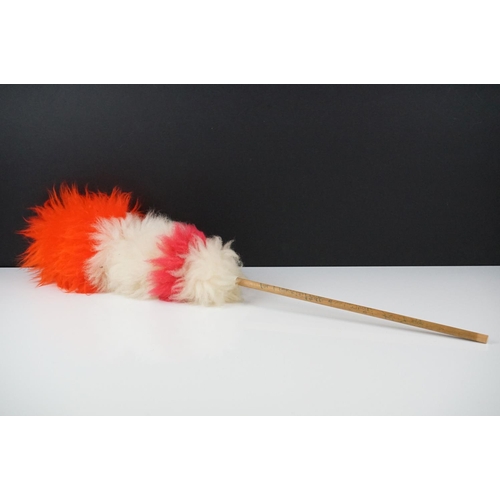 30 - Original 1980's Ken Dodd Wool Tickling / Tickle Stick, the cane handle signed ' For Mark, Happiness ... 