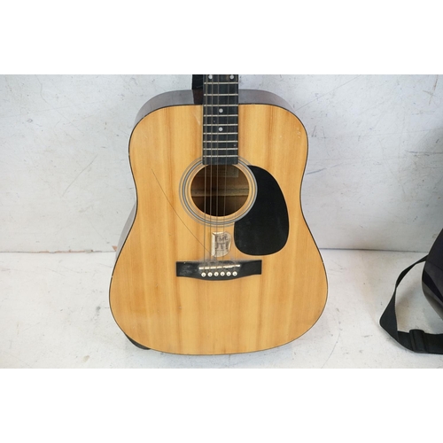 462 - Two Acoustic Guitars - Martin Smith model no. w4U0-BL-Pk and Nevada model no. w-400