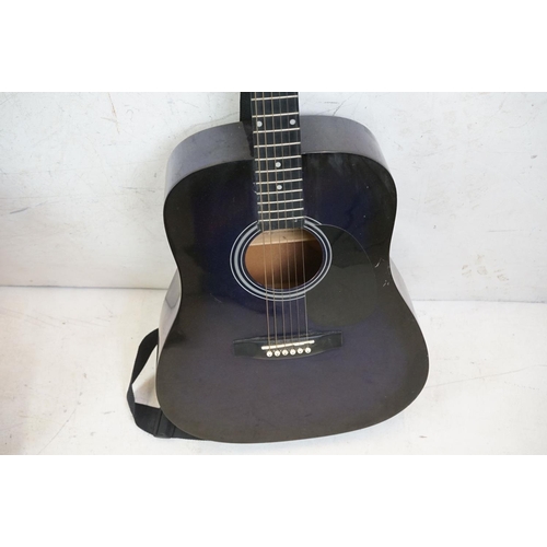 462 - Two Acoustic Guitars - Martin Smith model no. w4U0-BL-Pk and Nevada model no. w-400