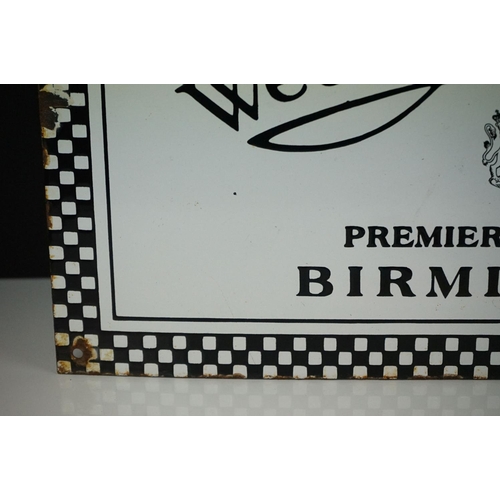 172 - Webley & Scott Ltd Premier Gun Works Birmingham enamel sign, with 'By Appointment' Royal cipher, app... 