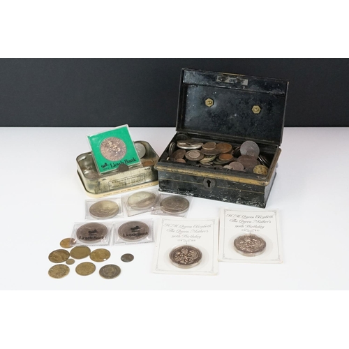 313 - A collection of mainly British pre decimal coins to include mainly Georgian and Victorian examples i... 