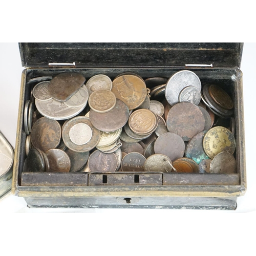 313 - A collection of mainly British pre decimal coins to include mainly Georgian and Victorian examples i... 