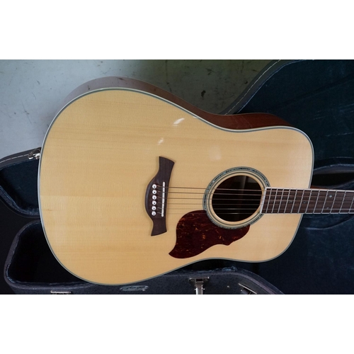 464 - Crafter Six String Acoustic Guitar, serial no. 05102024, contained in a Stagg Hard Case