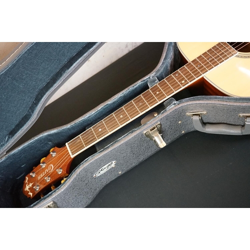 464 - Crafter Six String Acoustic Guitar, serial no. 05102024, contained in a Stagg Hard Case