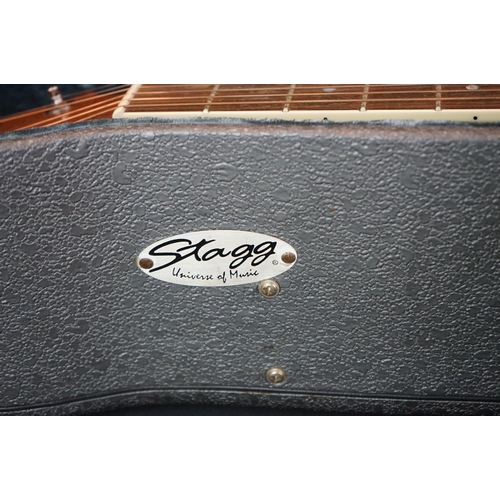 464 - Crafter Six String Acoustic Guitar, serial no. 05102024, contained in a Stagg Hard Case