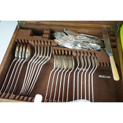 346 - A Canteen of cutlery together with a selection of loose cutlery, a quantity of vintage pipes to incl... 