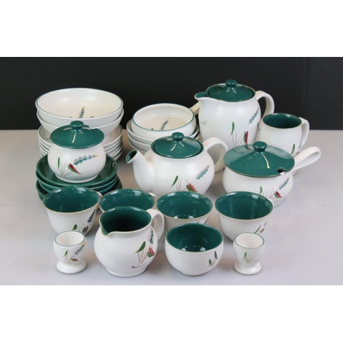 114 - Large collection of Denby Greenwheat tableware