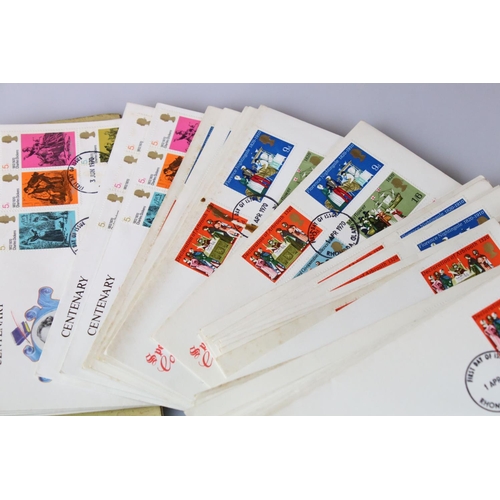 467 - A large collection of mainly British first day covers together with a small collection of stamps wit... 