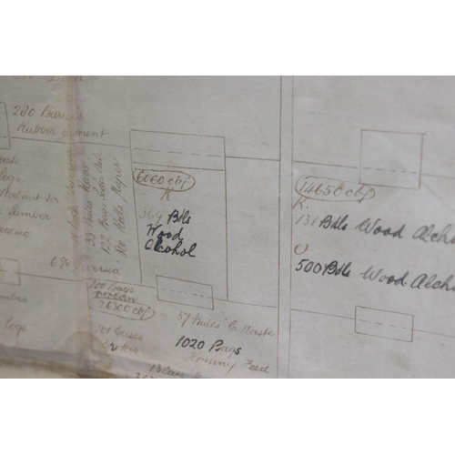 60 - Ship's Cargo Manifest Stowage Plan for the German Liner S.S. Belgia on her voyage from New Orleans t... 