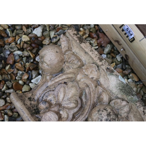 554 - Terracotta Classical style Corbel, 23cm high