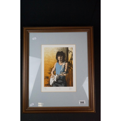 769 - Memorabilia - Ronnie Wood Solo 2 limited edition print 487/600 24 x 18cm signed in pencil R.W lower ... 