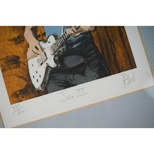 769 - Memorabilia - Ronnie Wood Solo 2 limited edition print 487/600 24 x 18cm signed in pencil R.W lower ... 