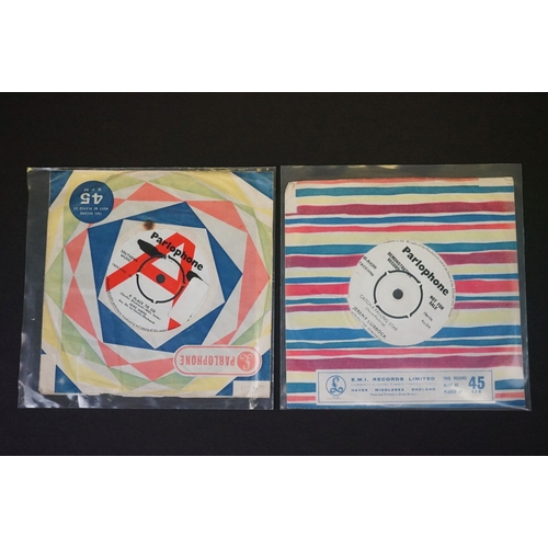 131 - Vinyl - 10 Mod / Psych / Beat demo promo original UK singles on Parlophone and Capitol Records, to i... 