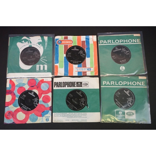 158 - The Beatles - 50 original UK singles on Parlophone and Apple Records by The Beatles. Mainly in compa... 