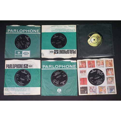 158 - The Beatles - 50 original UK singles on Parlophone and Apple Records by The Beatles. Mainly in compa... 